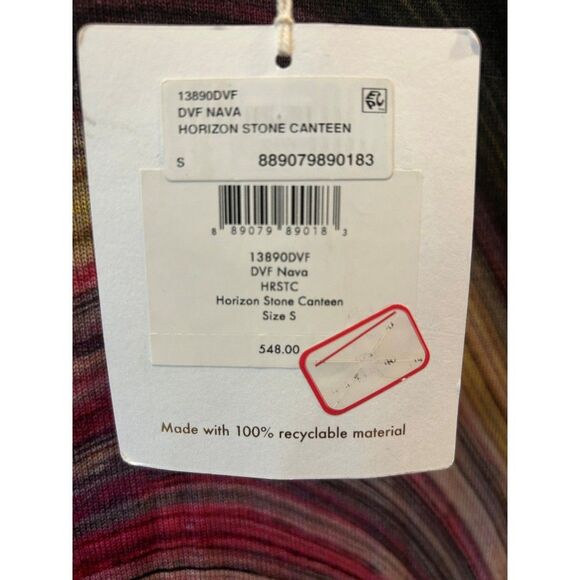 Vintage Diane von Furstenberg Abstract Print Merino Wool Dress - Size Small - Picture 9 of 11